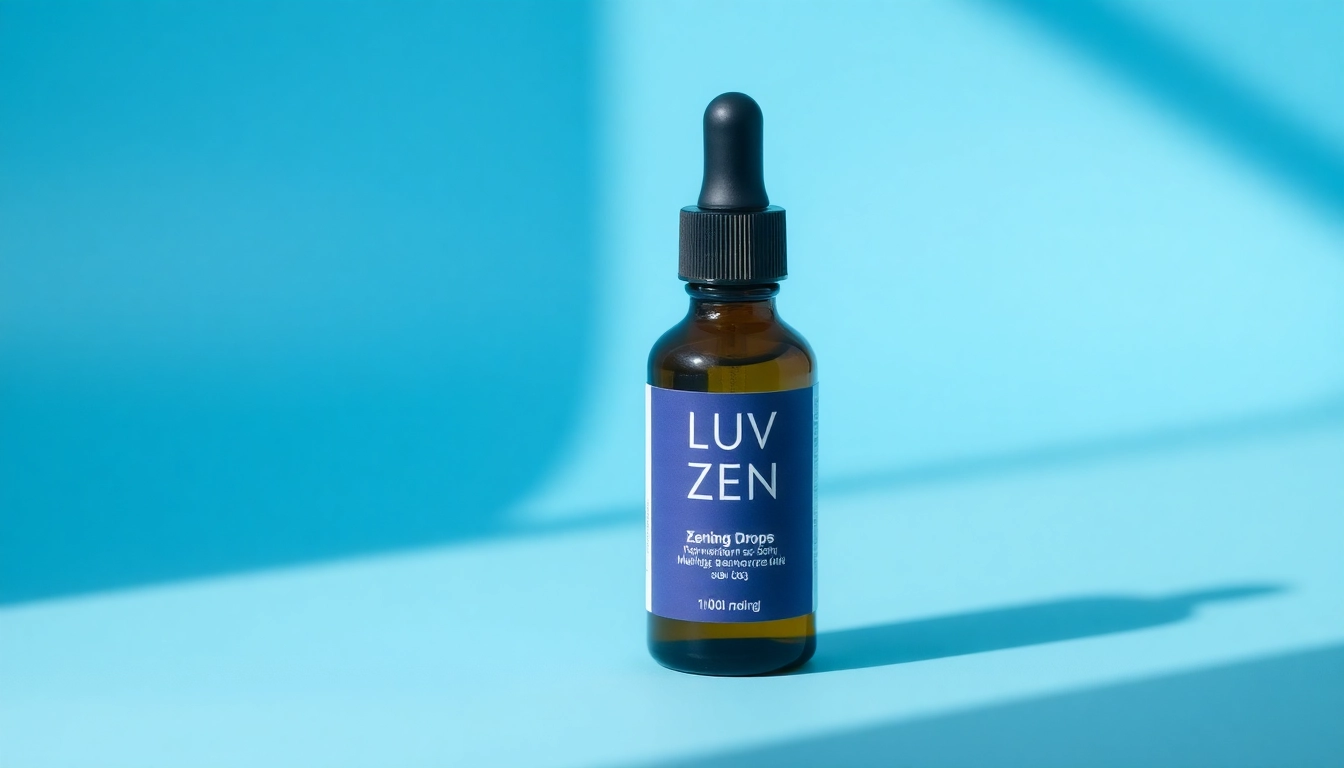 Buy zen drops for stress relief with LUV Zen Drops, featuring a calming blue design.