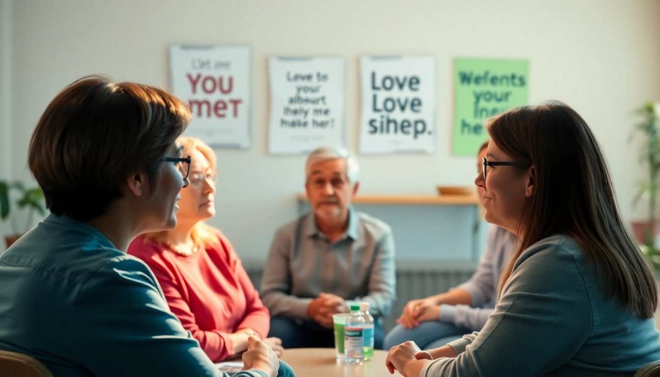 Facilitated support group meeting for crush ia recovery community showcasing engagement and empathy.