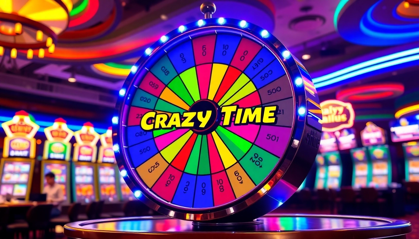 Analyze crazy time statistiche with a vivid image of the interactive Crazy Time gaming experience.