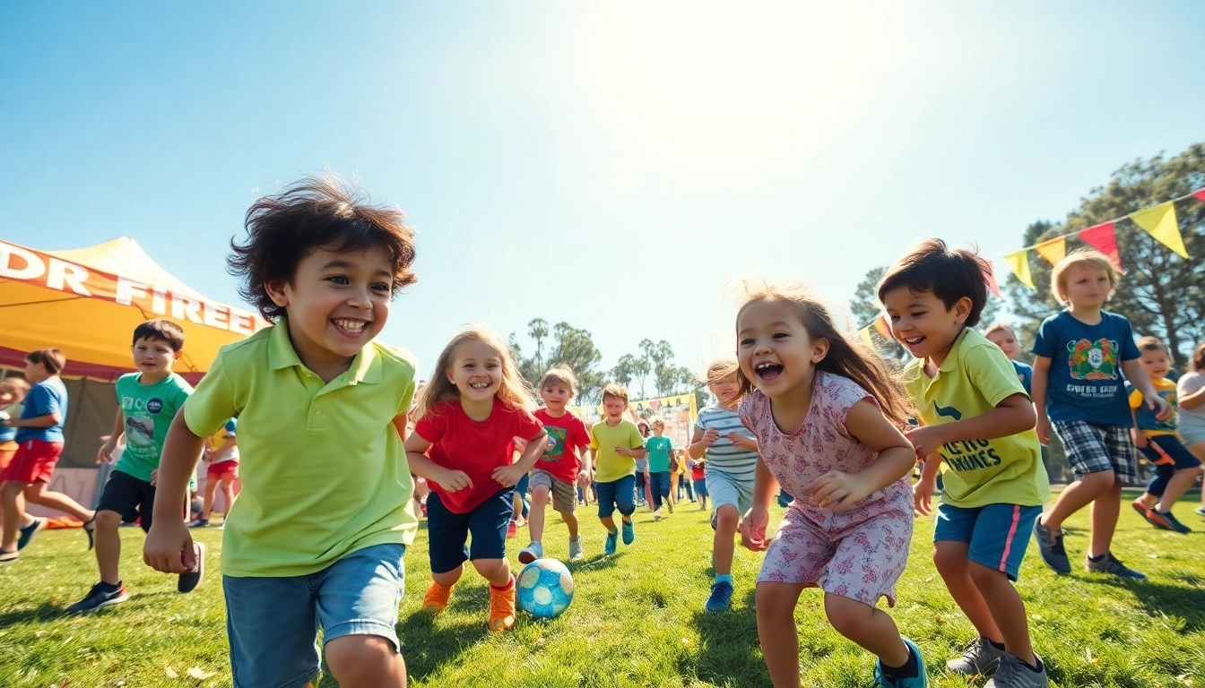 Experience a vibrant wildfire event in Perth with kids playing fun outdoor activities.