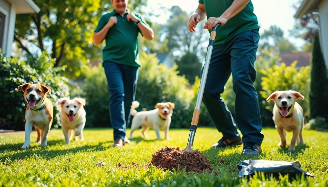 Expert dog poop pickup service improving yard cleanliness with trained professionals.