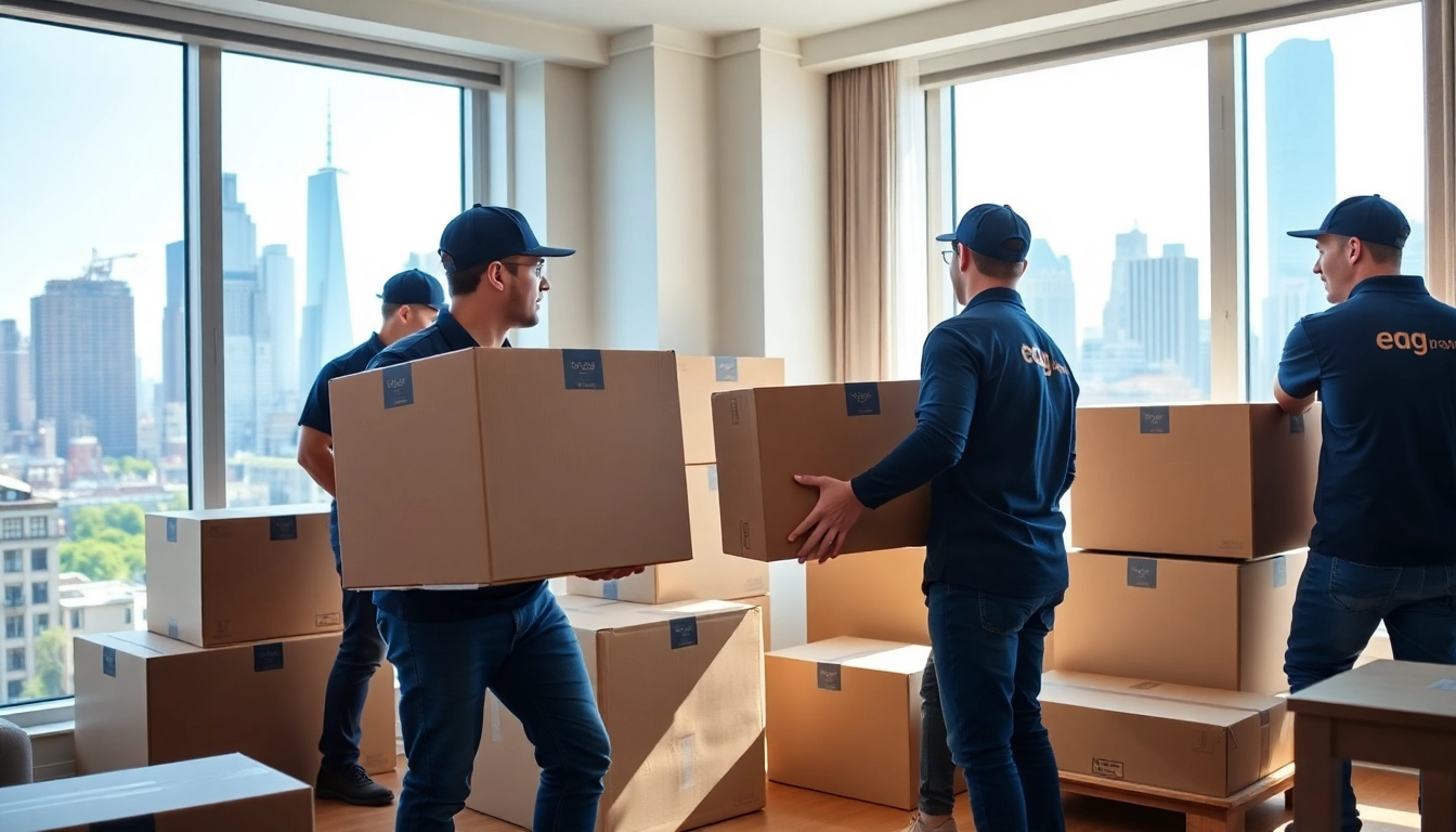 Efficient Moving company nyc team packing for a stress-free relocation experience.