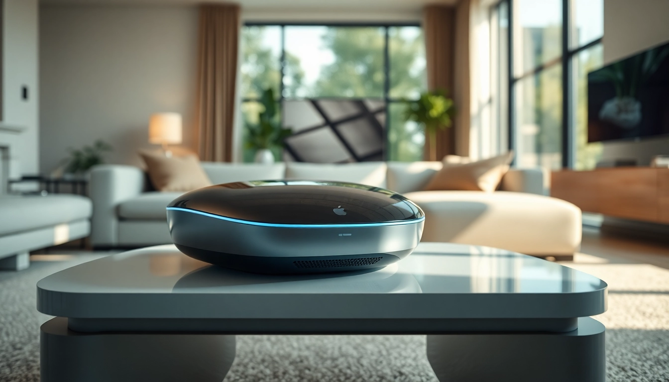 Buy Apple Vision Pro displayed prominently in a sophisticated living room setting.