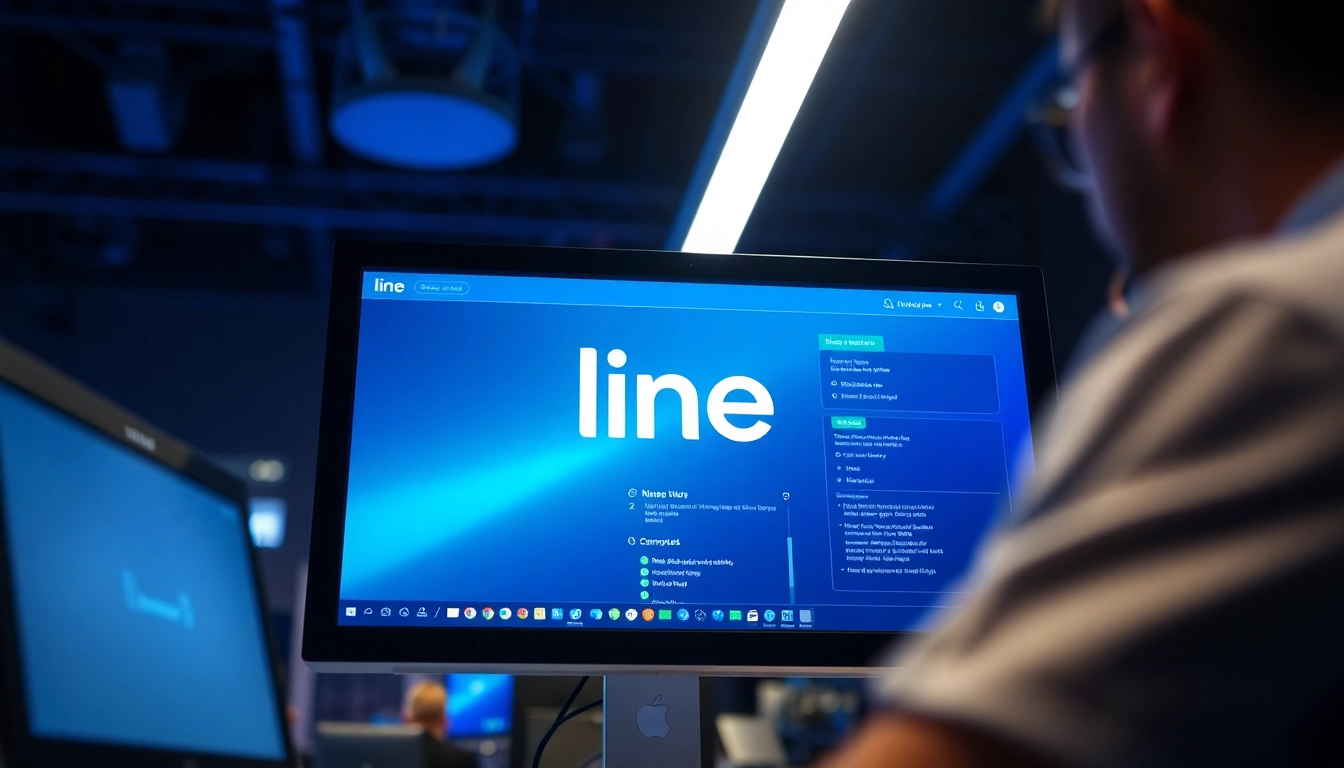 Interact with line電腦版官方下載 on a sleek computer screen showcasing its user-friendly interface.