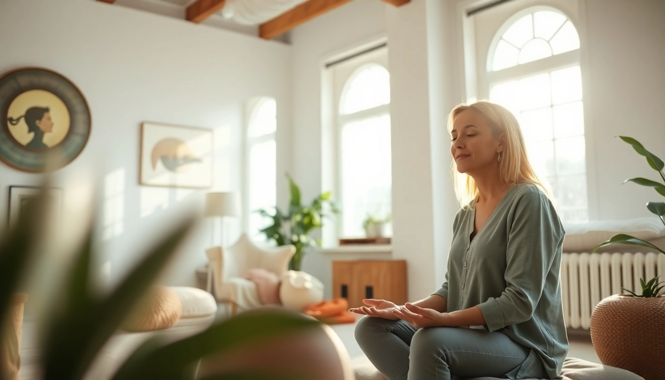 Therapist facilitating a session on healing trauma in a calming environment