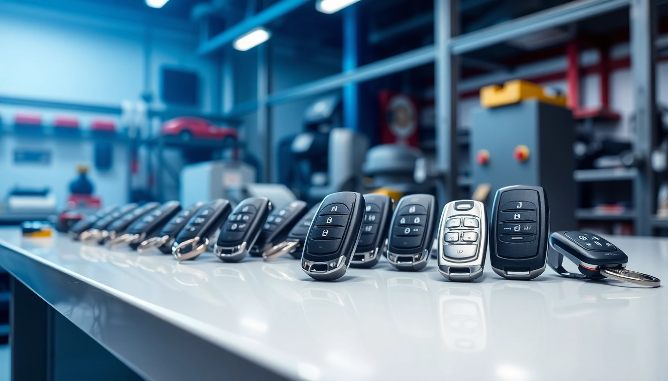 Showcase of keyless carkeys highlighting advanced technology and design features in automotive services.